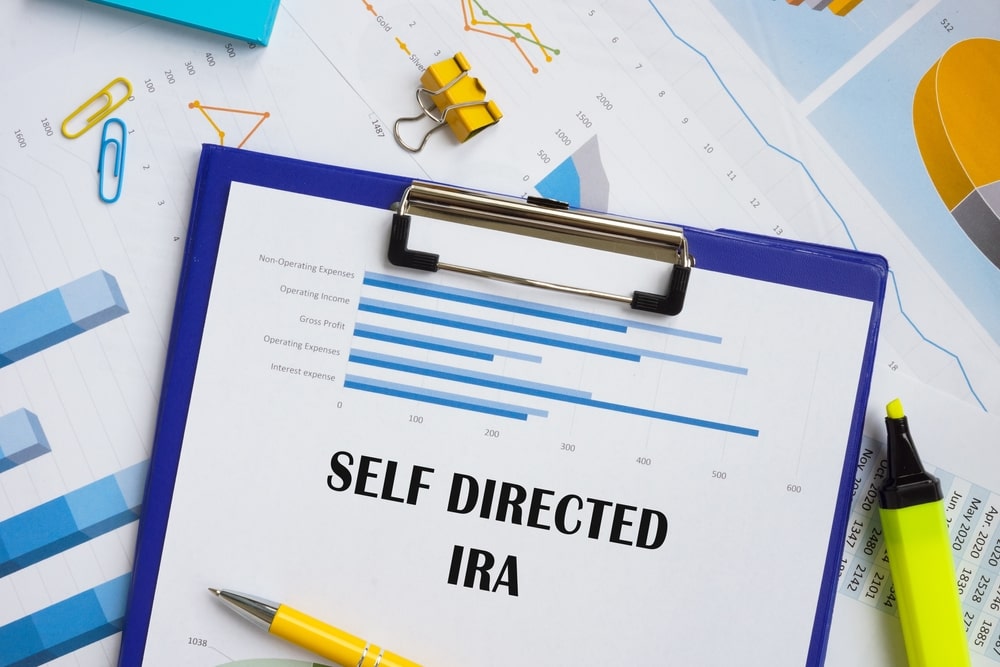 Clipboard that reads "Self-Directed IRA"