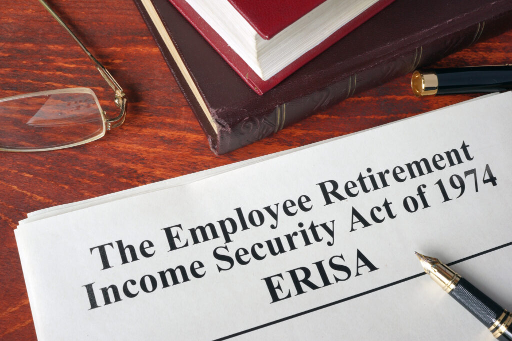 Law document titled “The Employee Retirement Income Security Act of 1974”, which established Self-Directed IRAs.
