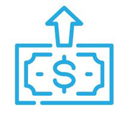 Icon of a dollar bill with an arrow pointing up to display that a Roth Conversion can provide backdoor access to a Roth IRA for those originally ineligible.