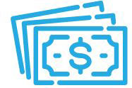 Icon of stack of money to signify maximizing your estate after making a Roth Conversion.