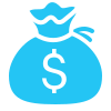 Icon of money bag to indicate one benefit of investing in private company stocks with a Self-Directed IRA is the potential for high returns.
