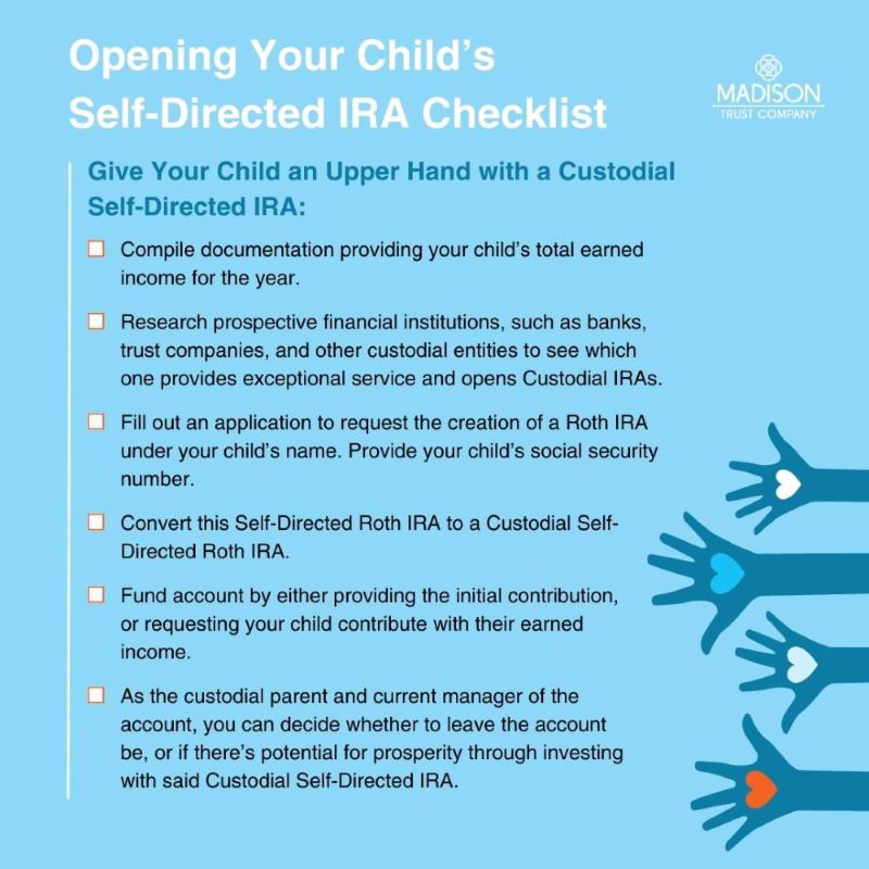 Opening Your Child’s Self-Directed IRA infographic, depicting how you can give your child an upper hand by establishing a Custodial IRA. 